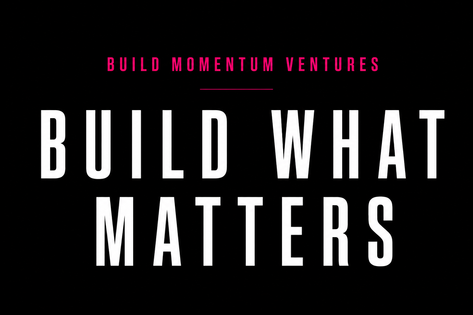 Build Momentum Ventures — Build what matters